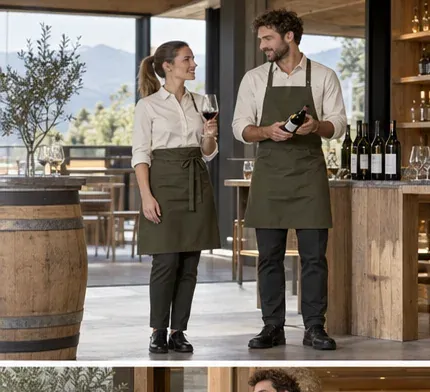 Tast i acollida: Camisa o polo · pantaló de tall net · davantal de servei · Cellers i Enoturisme