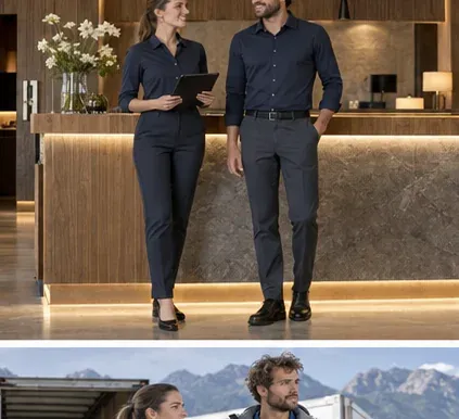 Recepció coordinada: Camisa elàstica · americana · pantaló de vestit · Hostaleria i turisme