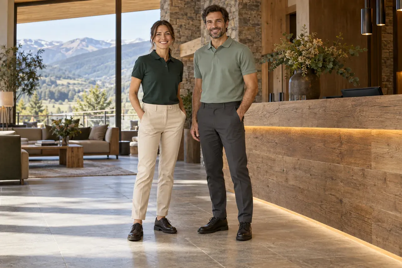 La benvinguda comença aquí: uniforme complet per a home i dona